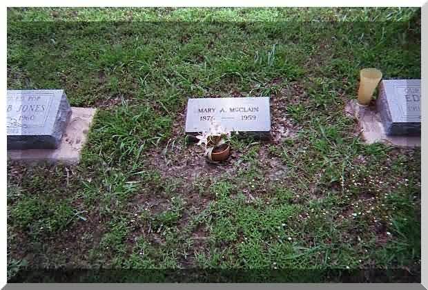 Mary McClain gravestone