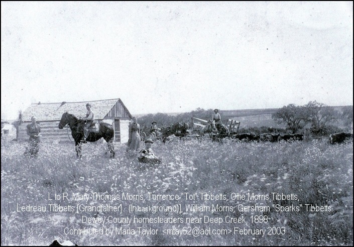 Tibbetts homestead, Dewey County,  O.T. - Dewey OkGenWeb