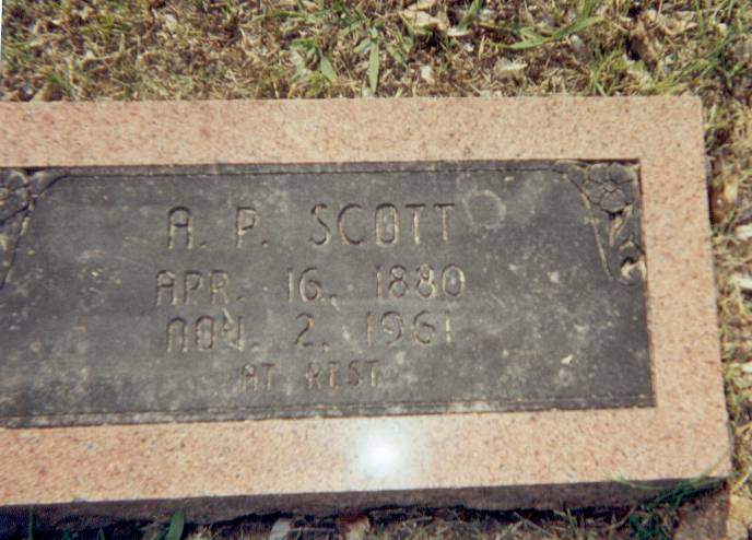 A. P. Scott gravestone