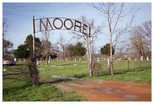 Moore cemetery entrance