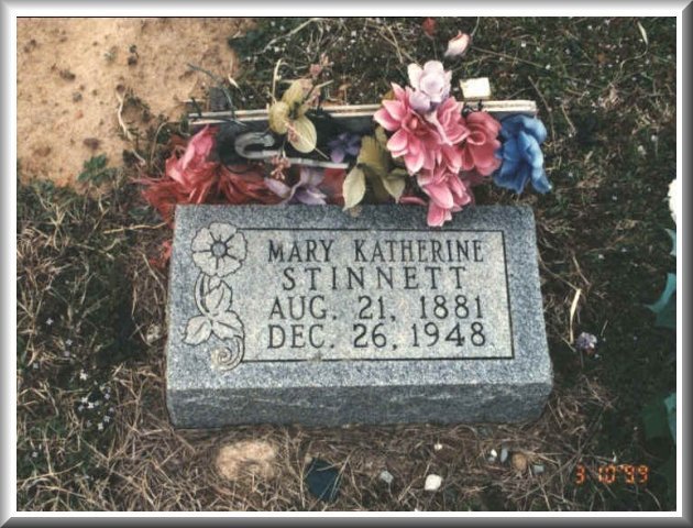 Mary Katherine Stinnett gravestone