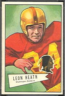 1952 Bowman Small football card #91: Leon Heath