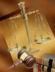 gavel scales pad book