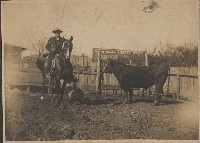 Albert Armack on his ranch at Anadarko Okla.