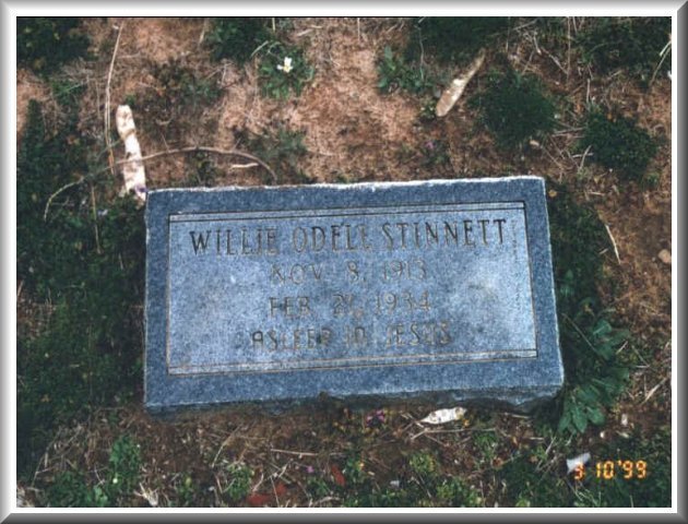 Willie Odell Stinnett gravestone