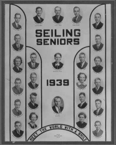 1939 Seniors, Seiling High School, Oklahoma