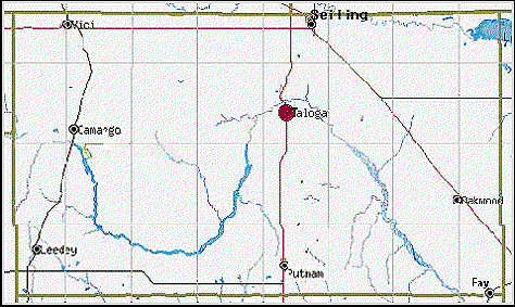 Dewey County map