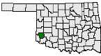 Greer county on Oklahoma map