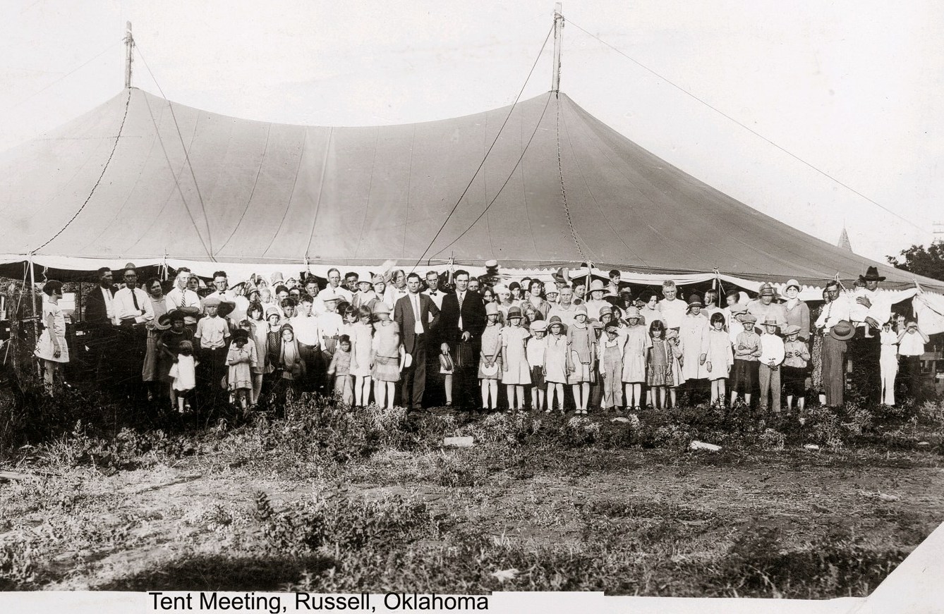 Tent Meeting at Russell Church 1920s