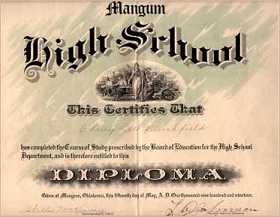 Diploma Mangum High School