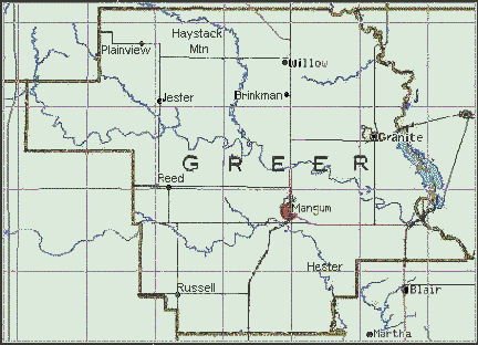 Map of Greer County