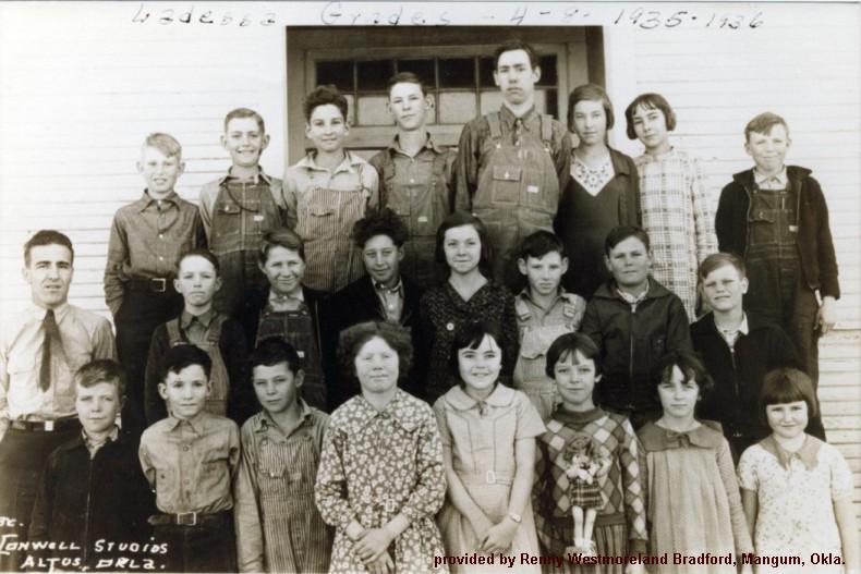 Ladessa Grade School 1935-1936, Greer County, Oklahoma