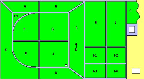 Map of south section of cemetery
