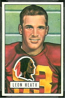 1951 Bowman football card #106: Leon Heath
