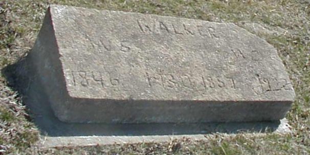 William Scott Walker and Mary C (Williams) Walker gravestone